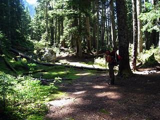 back on trail, found a nice campsite