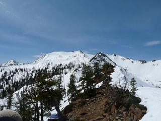 On the ridge looking west to High Chair