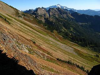 Looking back from 6320 notch to Forested Shoulder