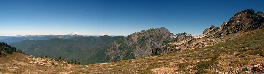 Three Finger and Whitehorse Mountain from Goat Flats