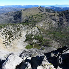 Steep northface of Tiffany Mountain