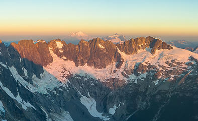 Alpenglow spilling over Challenger