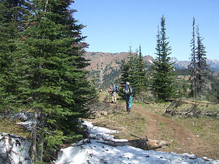 Heading down from Iron Bear