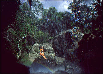 Waterfall near Skeleton Pass in the Chimanimani, Zimbabwe. Nikon F2, Nikkor 20mm f4, Kodachrome