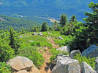 Down from the summit of Mt. Defiance