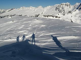 Our shadows hiking away