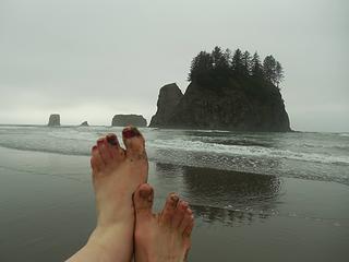 my wife and I at 2nd Beach