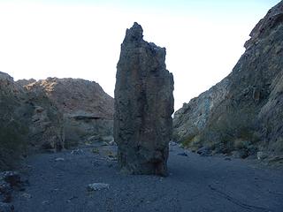 rotten 20 foot high rock fin