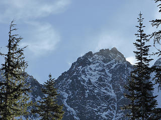 Nice views of snow blowing over the Chiwaukum mountains