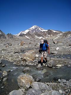 silty stream crossing