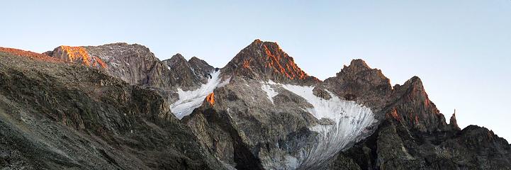 Sunset Panorama of Mount Wood from my bivy