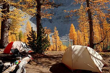 Star Lake camp at mid-day