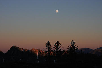 Rising moon at dusk