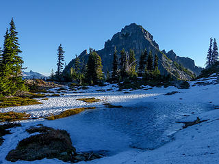 Pinnacle and a frozen tarn