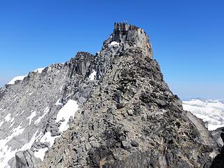 climbers on the main central peak