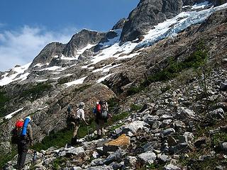 Heading toward the gully