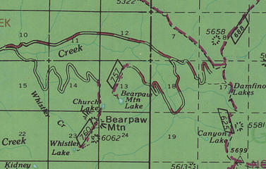 1977 FS Bearpaw Mt Lake Trail