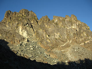 The unclimbed East Face of the Tower of Babel
