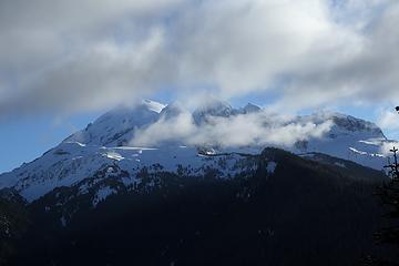 glimpse of Baker and Black Buttes