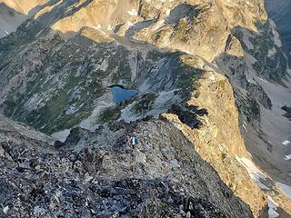 view down the route to camp