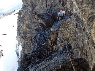 josh nearing the summit