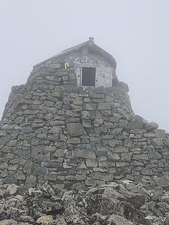 Hut on top of Ben Nevis