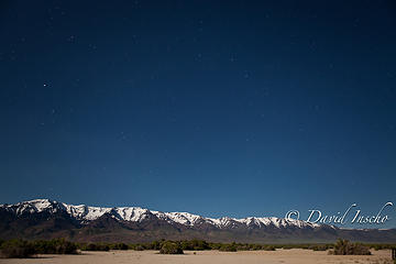 Ursa Major over Steens Mtn.  Moonlit desert.