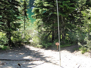 Campsites at Lower Crystal Lake (puddle).