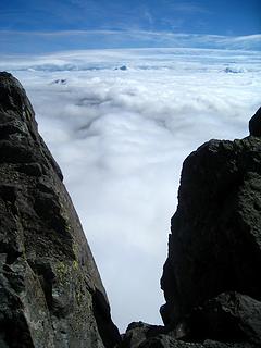 cliff into clouds