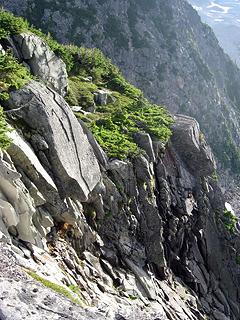 Overhanging rocks