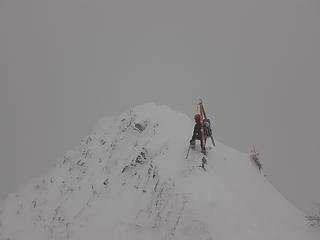 Descending the north ridge of Martin