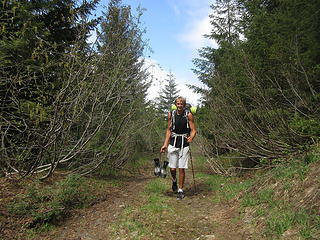 Yes I carry my boots. They are too heavy to put on my back!