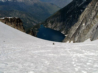 wildernessed glissading down Colchuck Glacier.