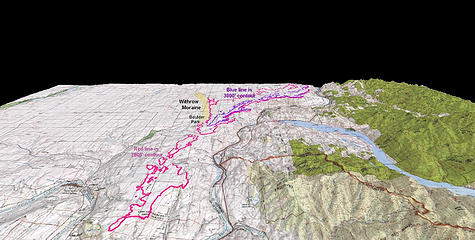 2800-3000 topo 3D view S edtd - map by Mark Pullen