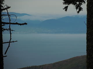 Victoria to the north through the trees