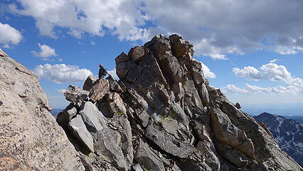 Class 4 ridge closer to summit