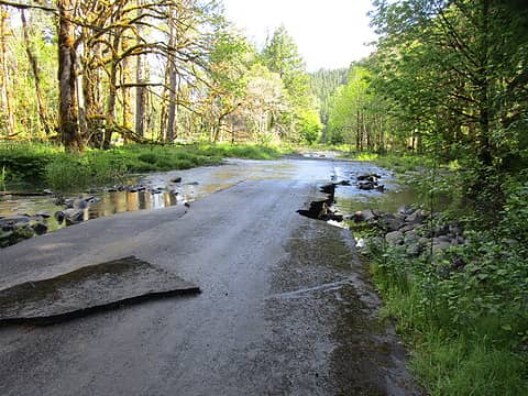 Road seriously washed out
