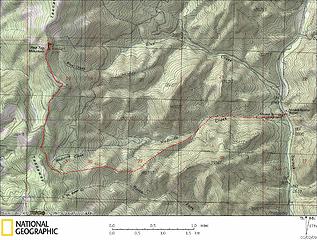Redtop via Medicine Creek Route Map