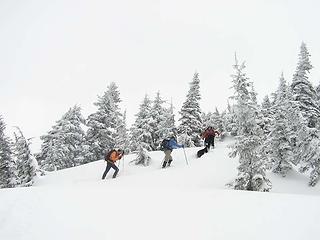 Heading to summit of W. Granite