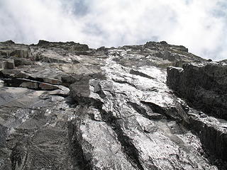 Drips coming down the center portion of Inspiration Peaks South Face.