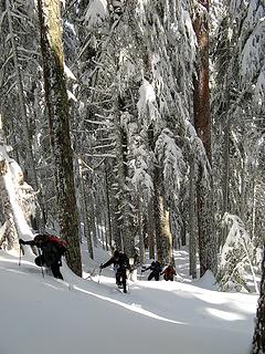 Snowshoers near the crest 2