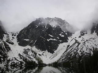 poor weather at Colchuck Lk