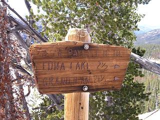 Trail Marker at Toxaway Divide