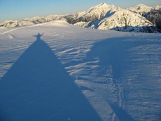 Does this shadow make my butt look too big?  (Actually its my tents shadow)