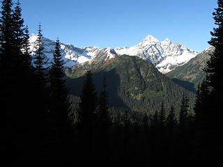 First views heading up the Cutthroat Pass trail...  looking back across valley