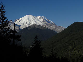 Rainier from roadside pullout on Highway 123.