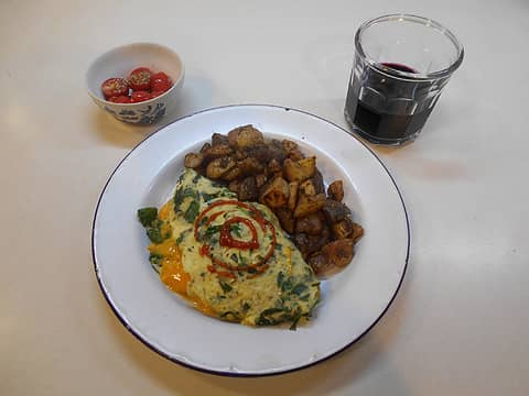 spinach omelette with potato 09/22/22