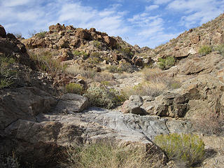 exit canyon with summit behind