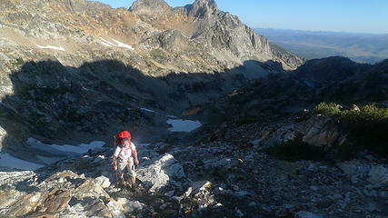 Climbing to Upper Goat Lake Drainage