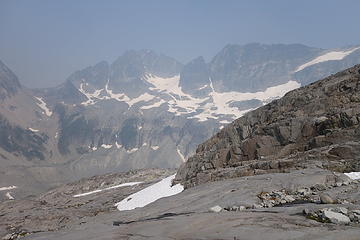 Slabby access to the Redoubt Glacier